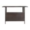 Emma and Oliver Melfi Wicker Rattan Counter Height Bar Table for Indoor/Outdoor Use with Inner Shelf and Bar Top